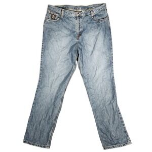 Cinch Jeans Men's 42X34 Blue Light Wash Bootcut Denim Pants RMB90633001